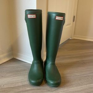 Hunter Tall Rain Boots Green